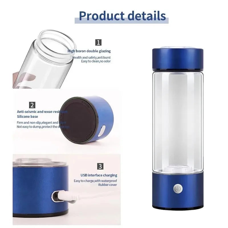 Portable Hydrogen Water Bottle