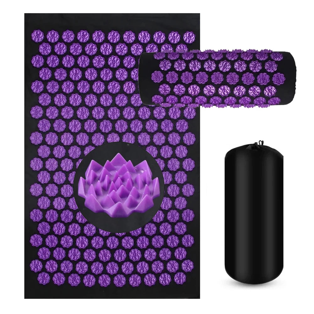 Acupressure Yoga Mat with Pillow Set