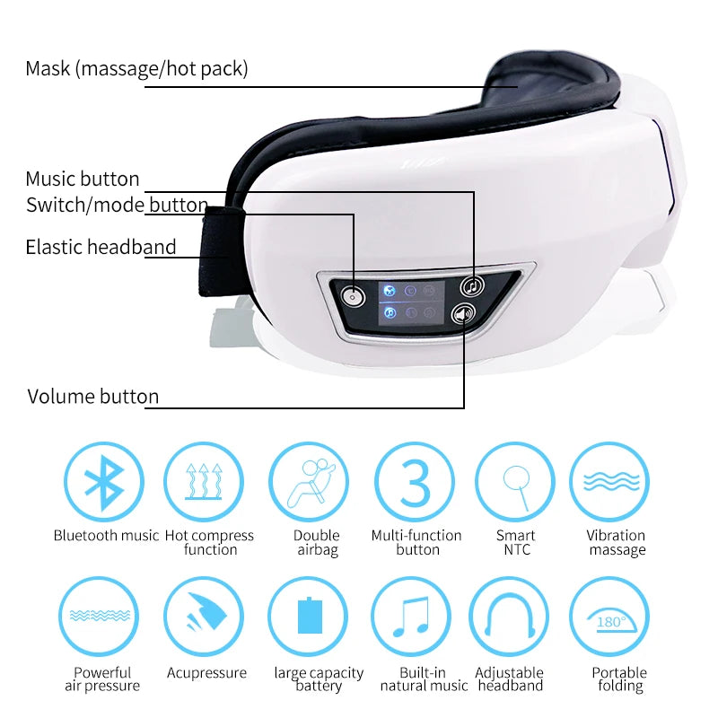 Electric Eye Massager with Heat & Vibration