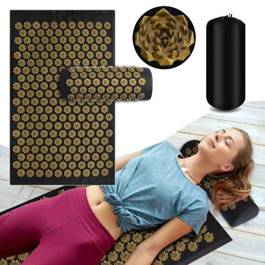 Acupressure Yoga Mat with Pillow Set